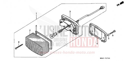 FEU ARRIERE XRV650J de 1988